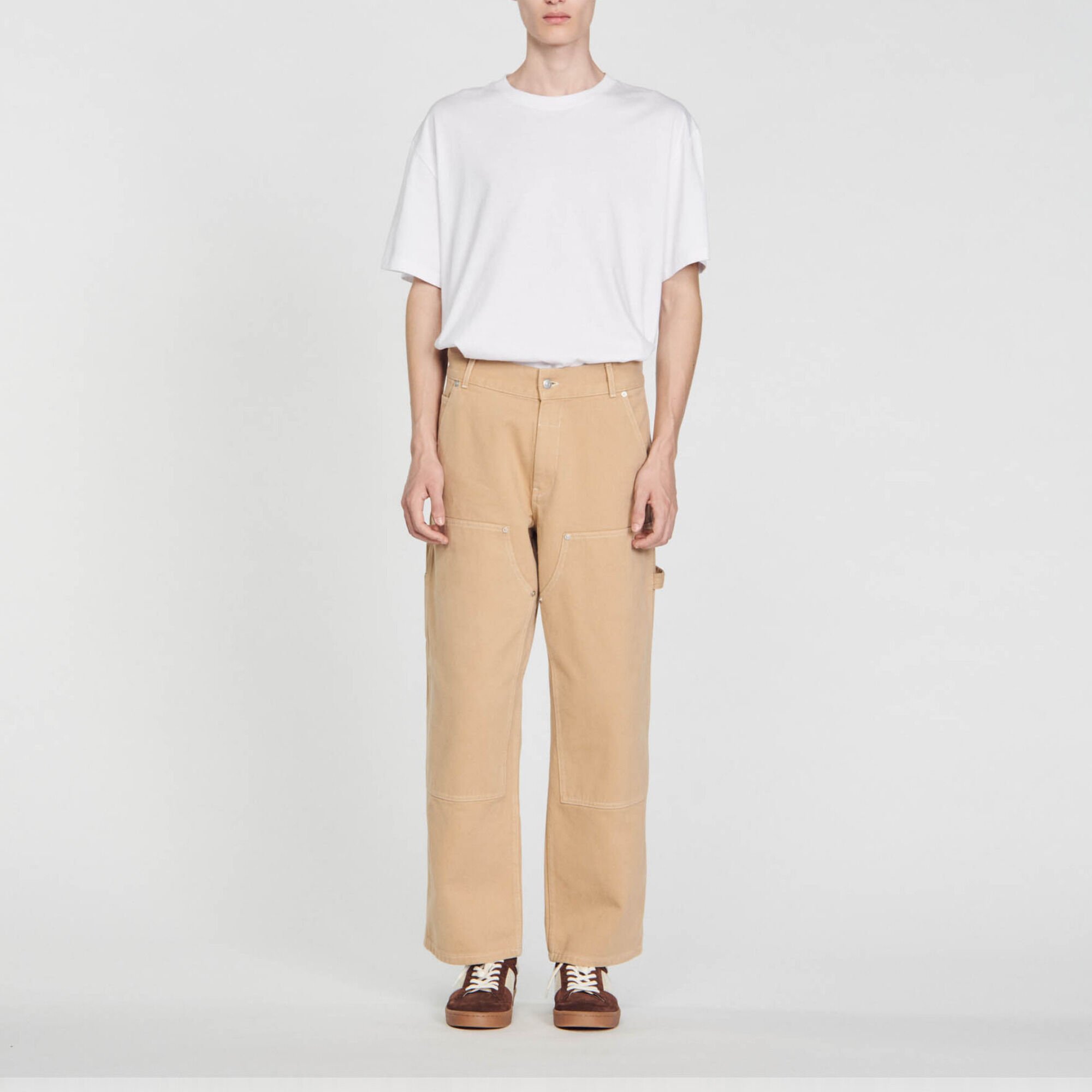 Pantalon carpenter en toile de coton