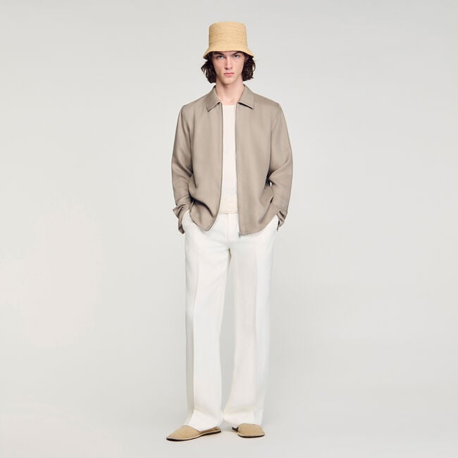 Chemise fluide zippée