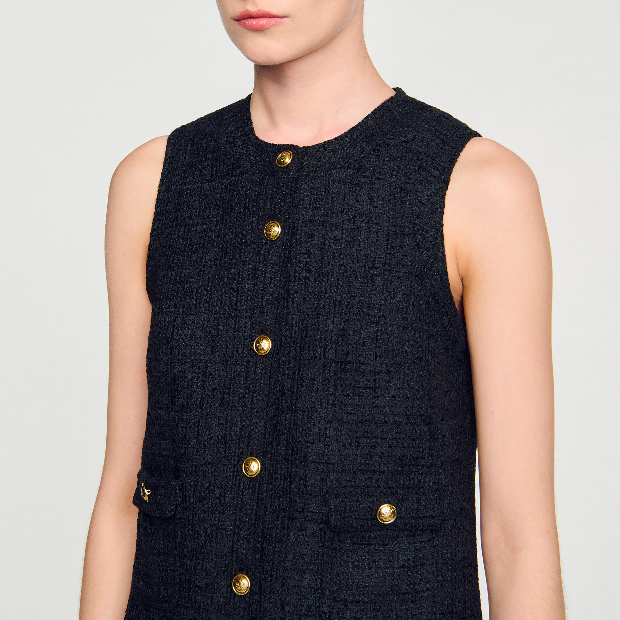 Robe courte en tweed