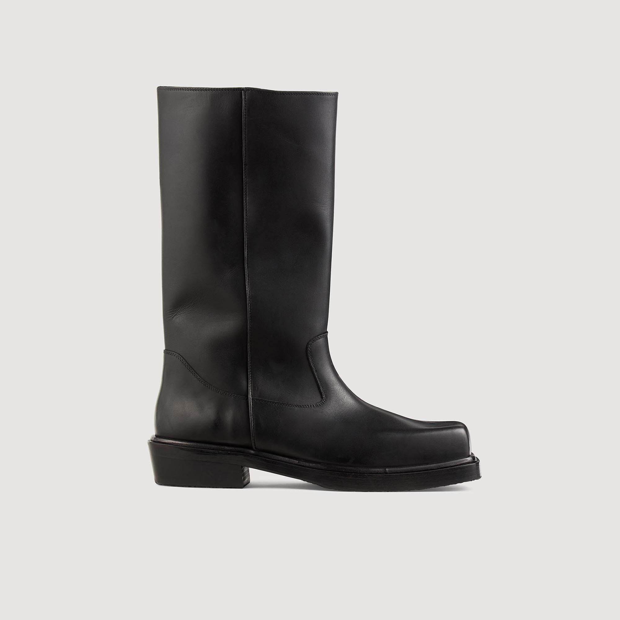 Bottes hautes en cuir - Homme | Sandro Paris