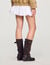 Bottes en cuir à boucles