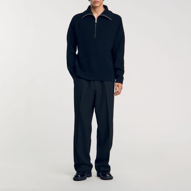 Pull col zippé