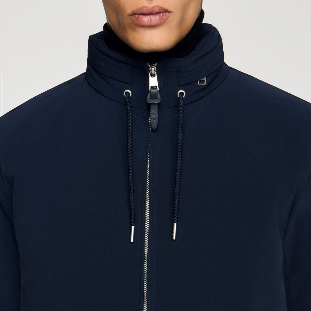 Sandro Blouson zippé à capuche – Midnight Blue – vue 6