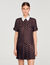 Robe courte satinée imprimée 