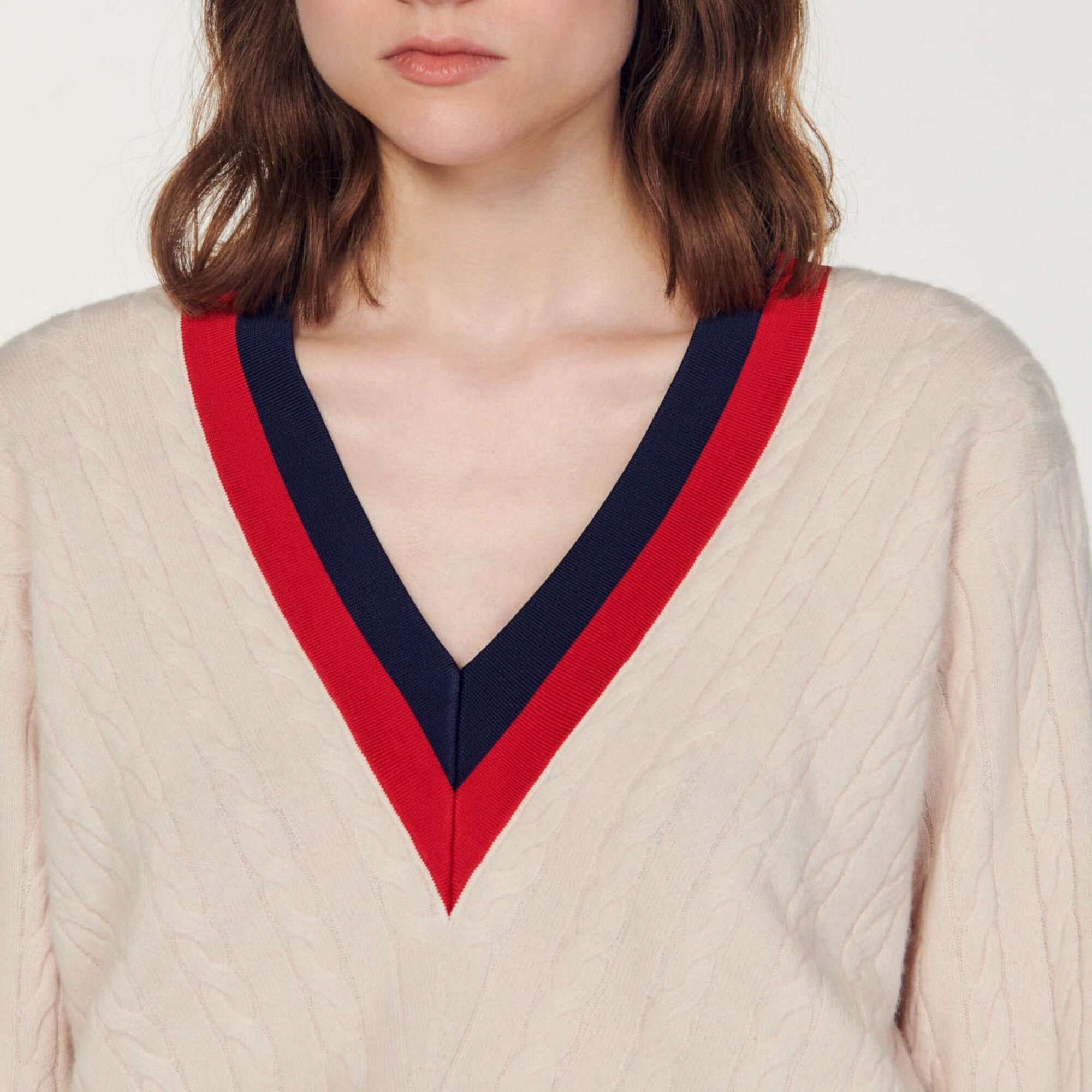 Pull en maille câblée