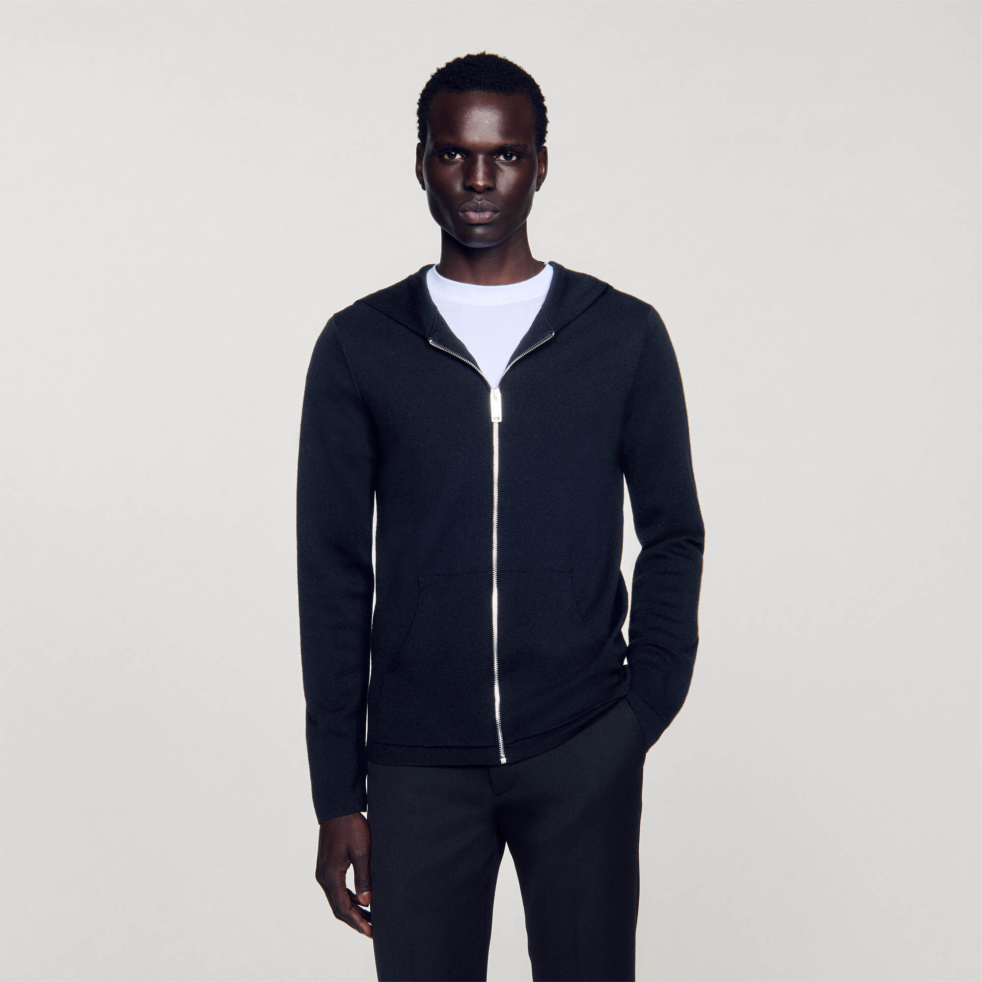 Gilet zippé avec capuche