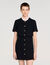 Robe courte à col amovible
