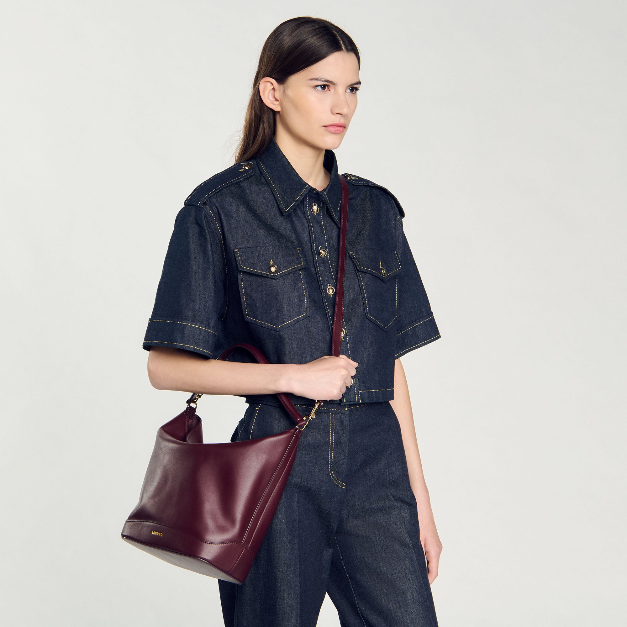 Sac seau TANGOSO en cuir