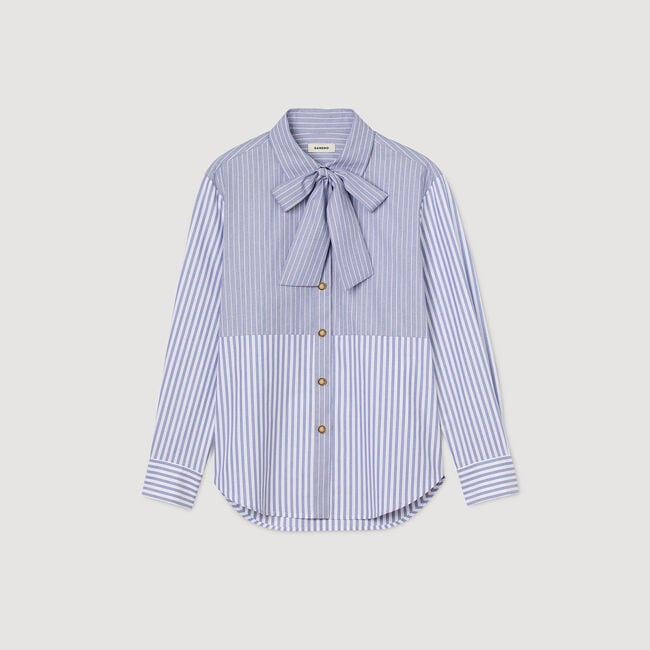 Chemise cravate à rayures