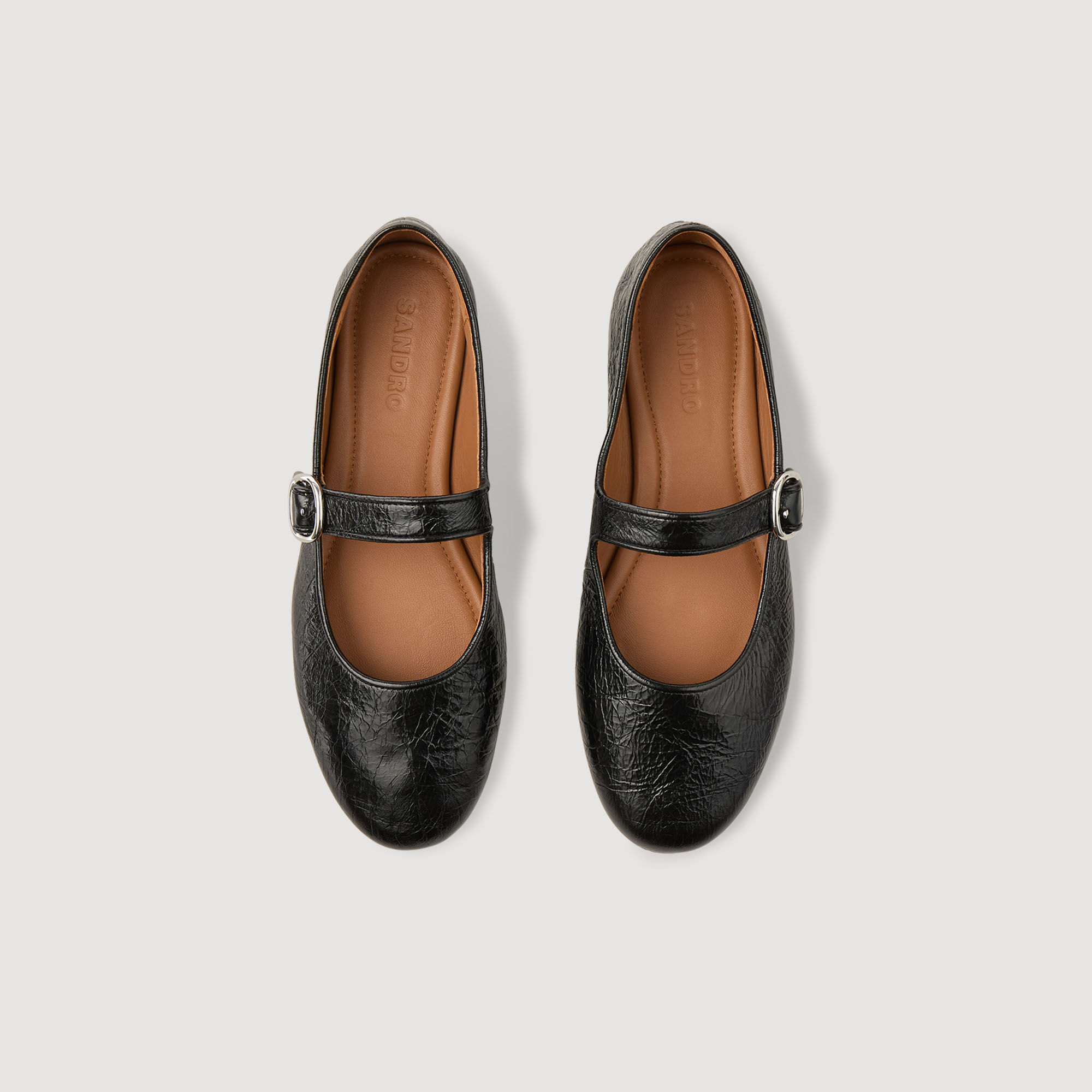 Ballerines en cuir brillant
