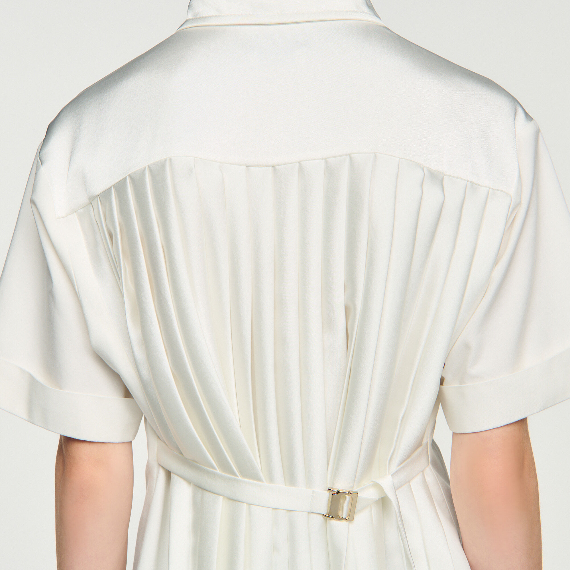 Chemise &agrave; dos pliss&eacute; - Femme | Sandro Paris