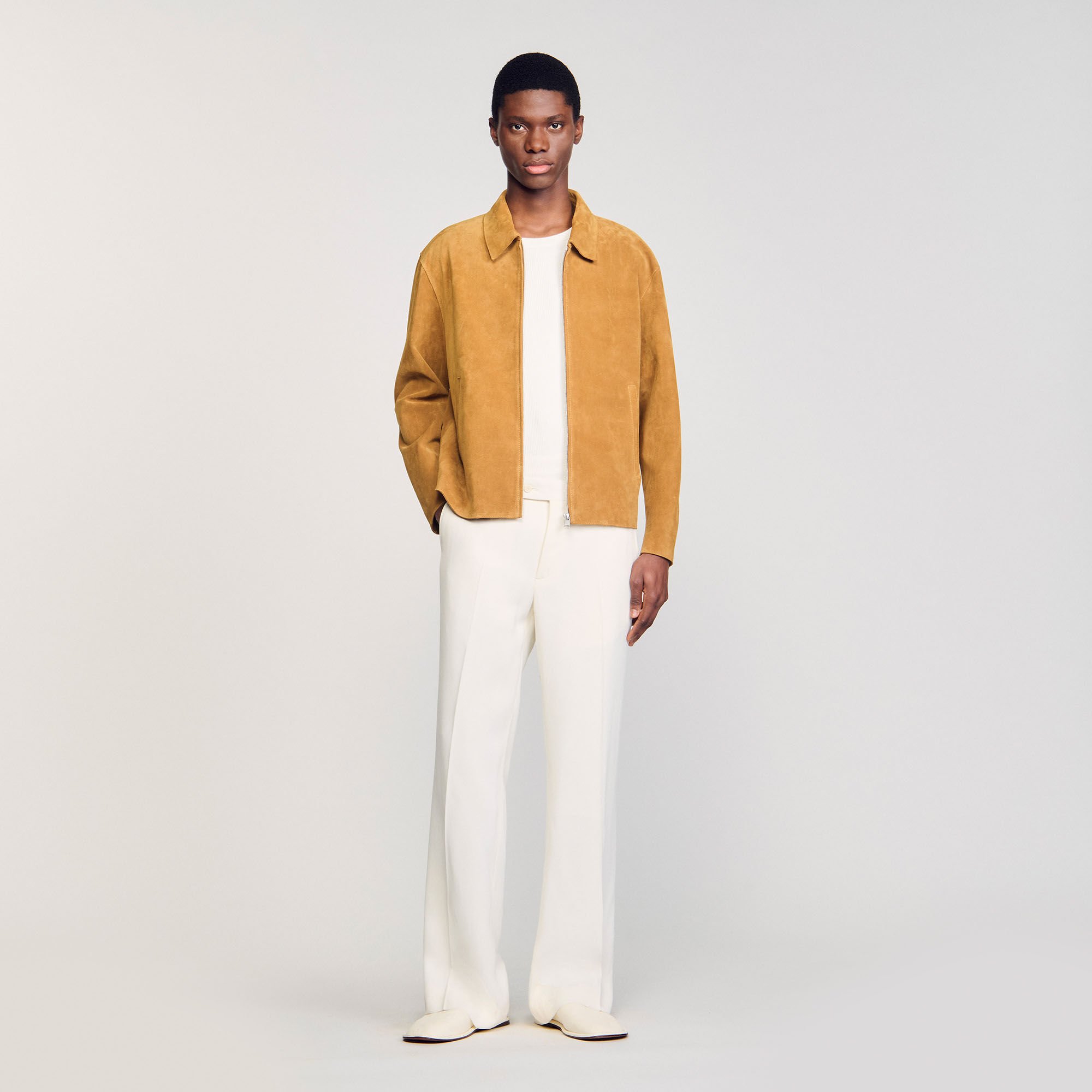 Blouson en croute de cuir 