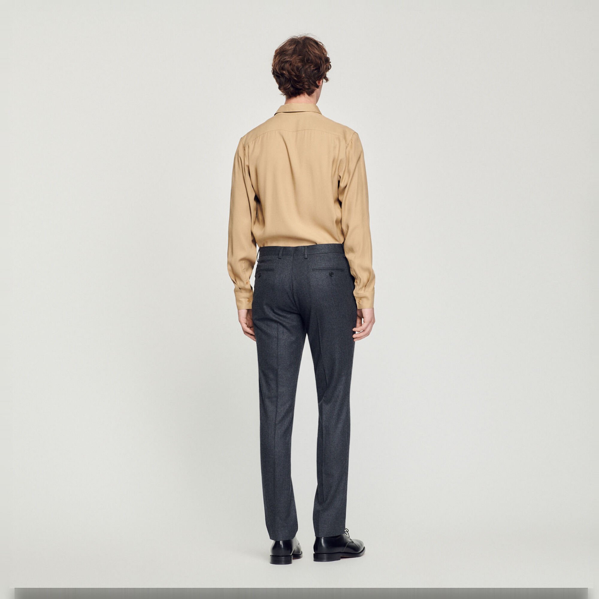 Pantalon de costume en flanelle