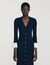 Robe longue en maille bicolore