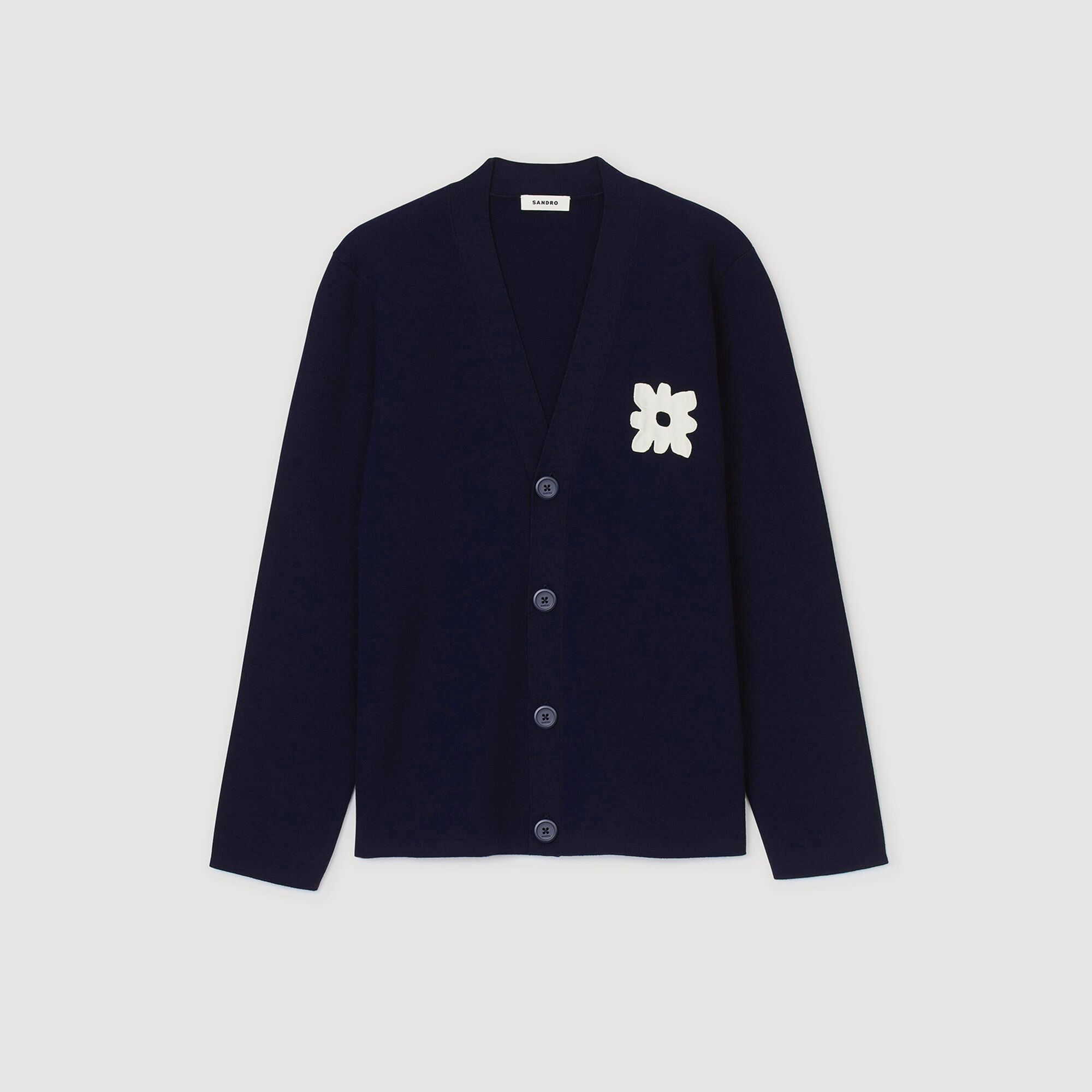 Cardigan à détail fleur