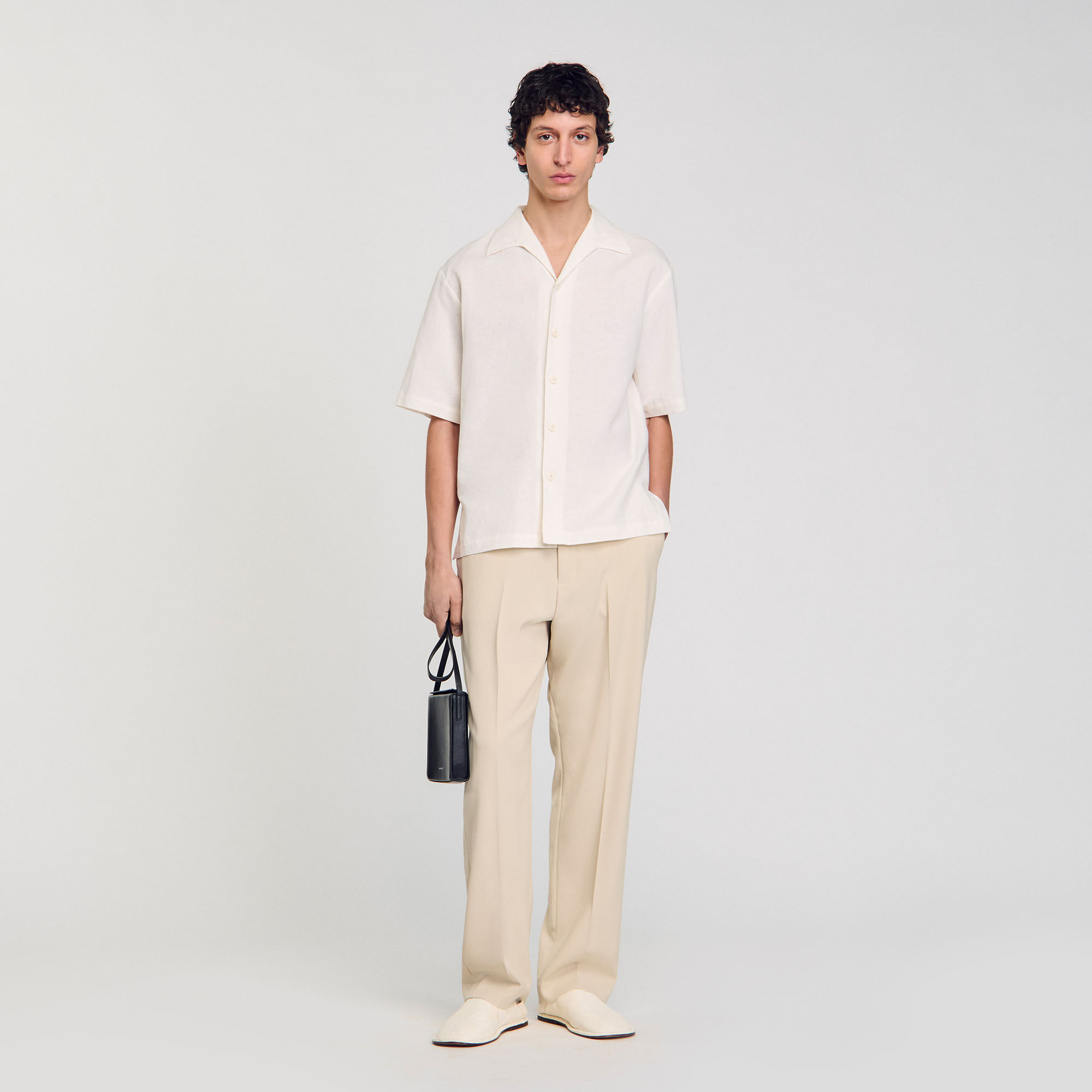Chemise en coton et lin