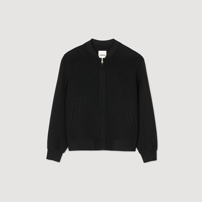 Blouson en laine avec col teddy