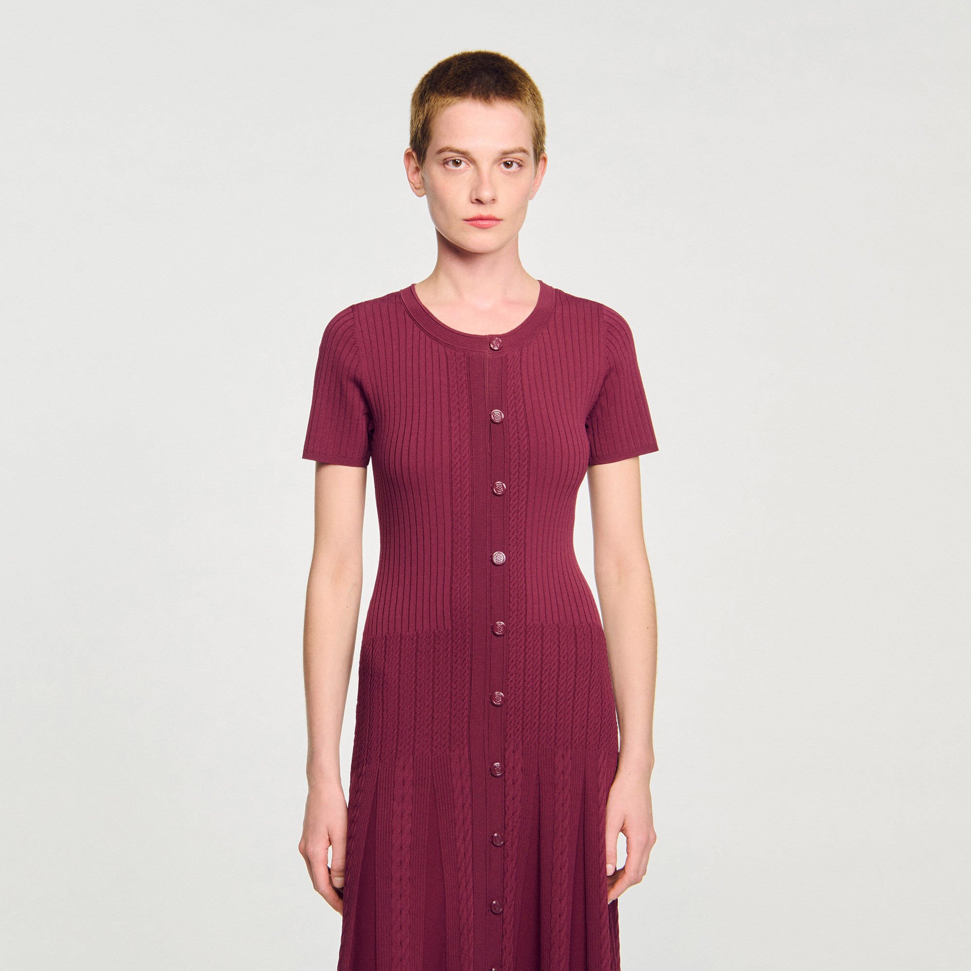 Robe longue en maille