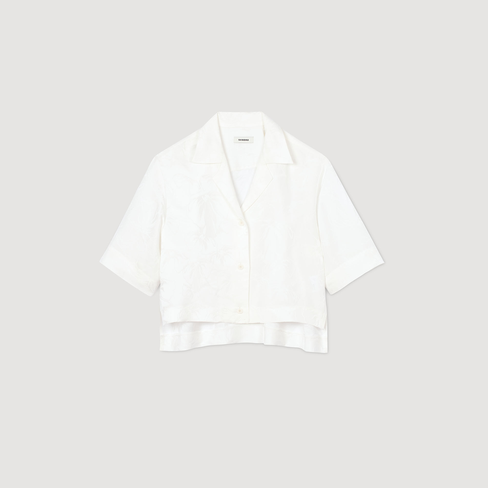 Chemise courte à jacquard à noeuds