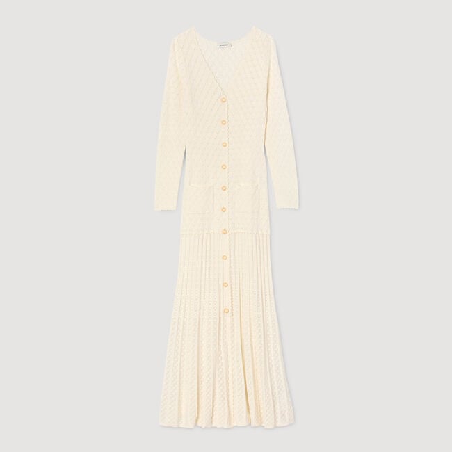 Robe longue en maille fantaisie