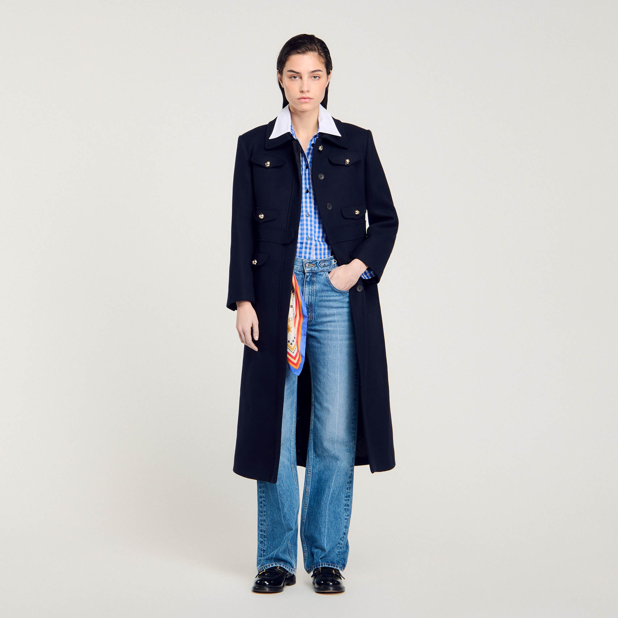 Manteau long cintre