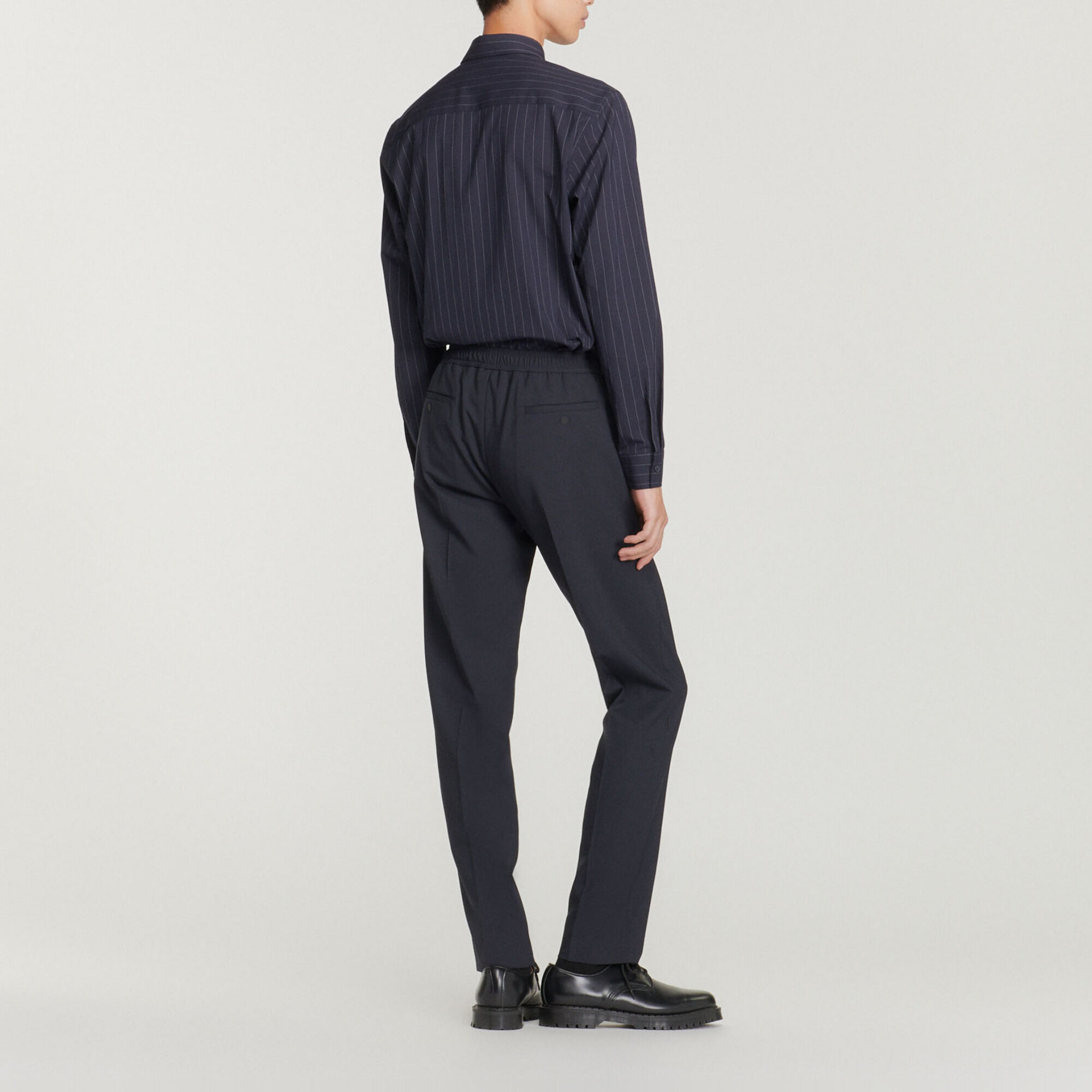 Pantalon à ceinture élastiquée