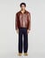 Blouson zipp&eacute; en cuir