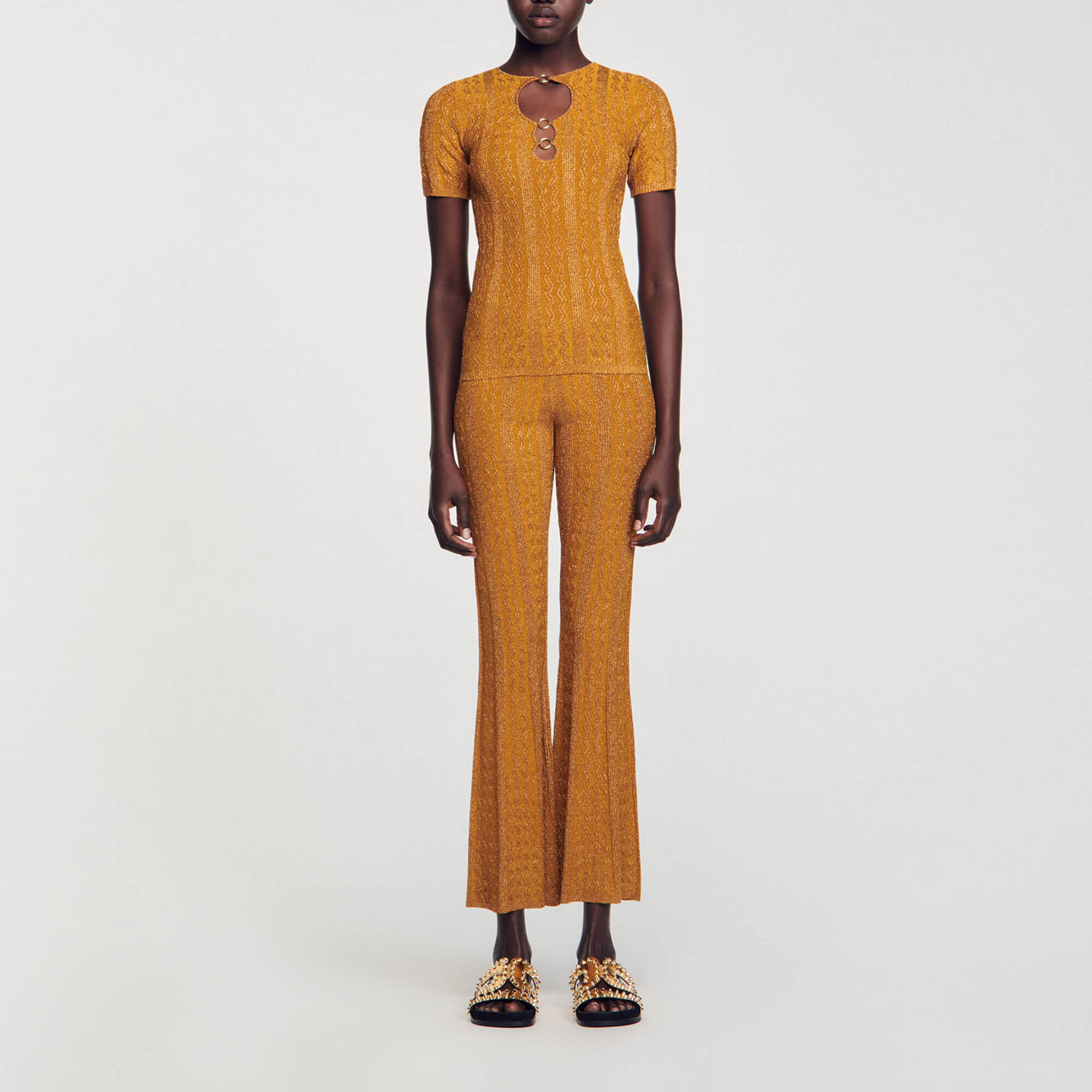 Top en maille scintillante