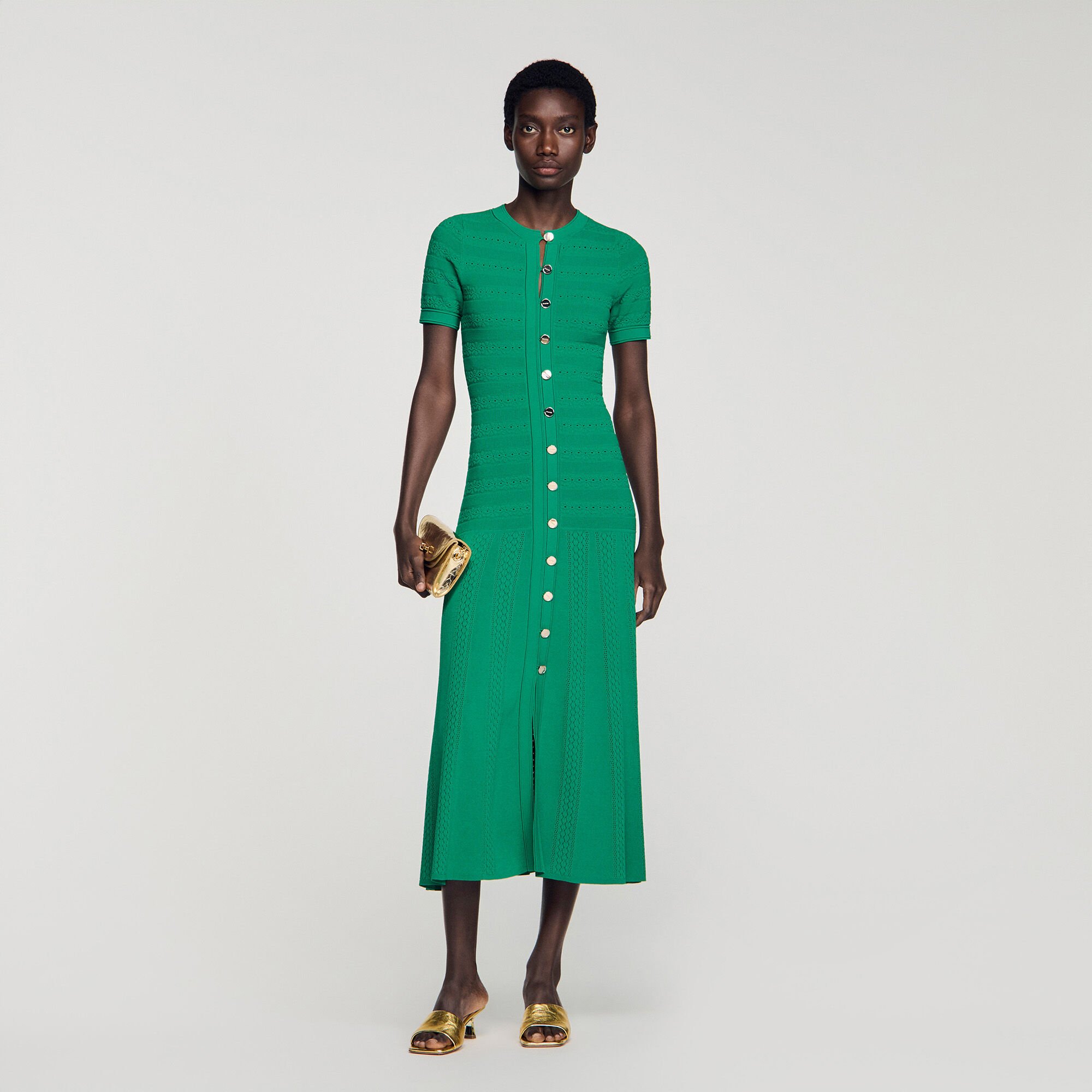 Robe longue en maille