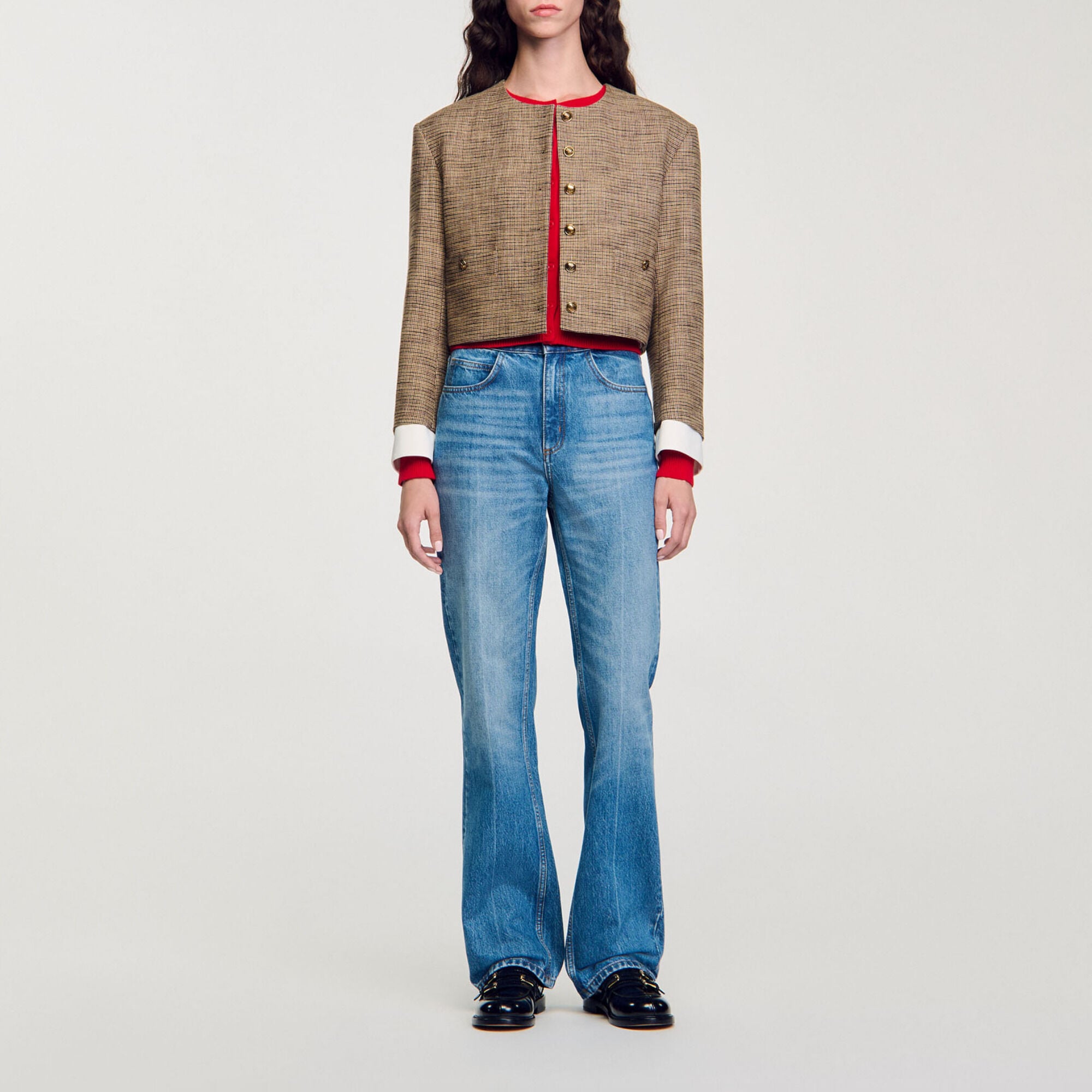 Veste courte pied de puce - Femme | Sandro Paris