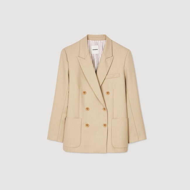 Veste de costume à boutonnage croisé