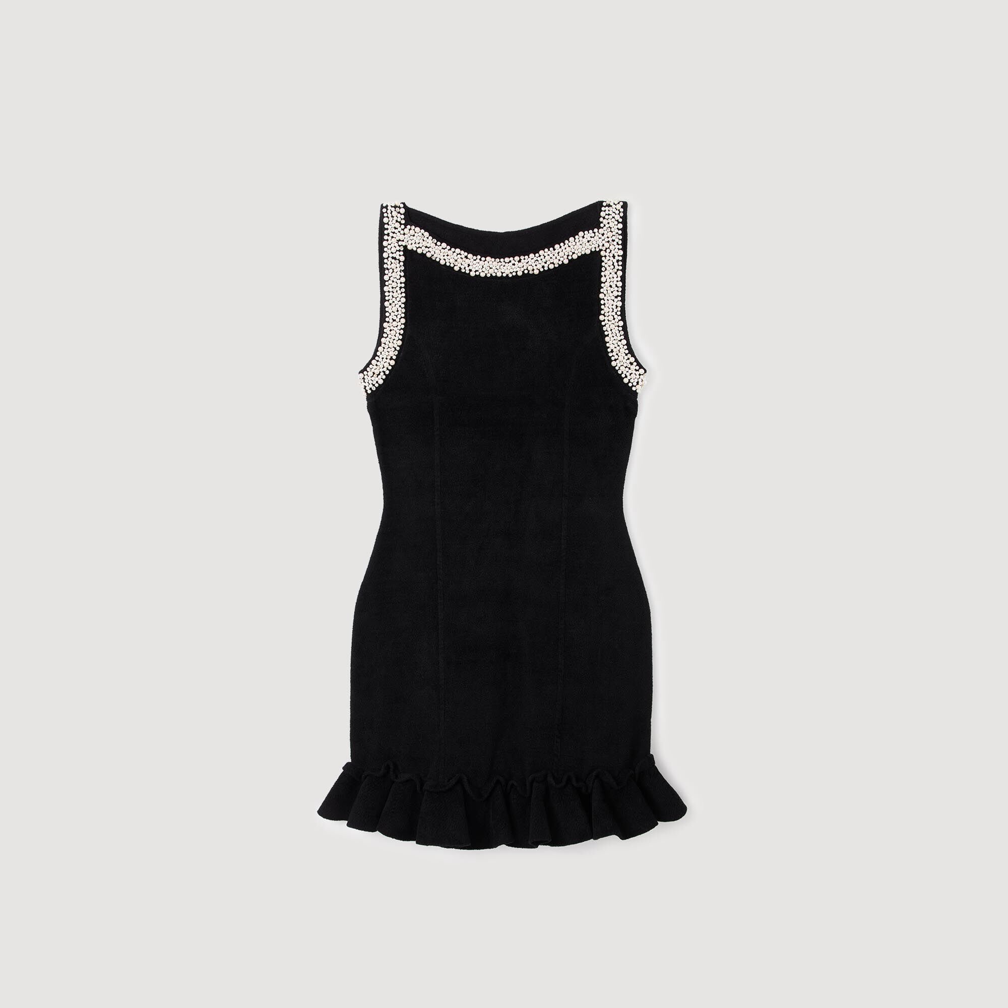 Robe courte perlée