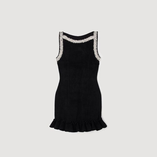 Robe courte perlée