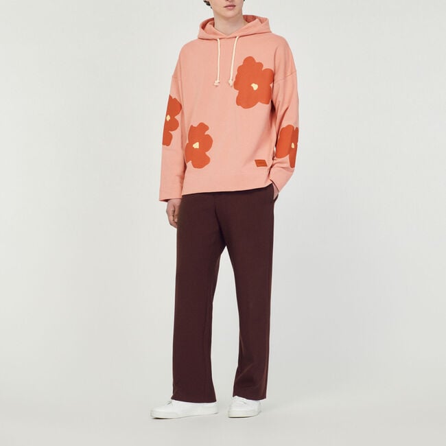 Hoodie motifs fleurs
