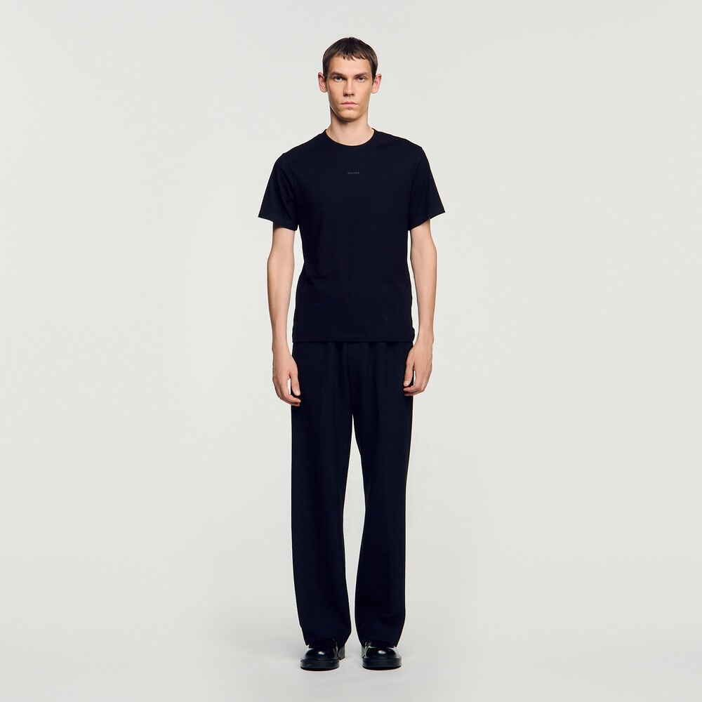 Sandro T-shirt en coton – Noir – vue 2