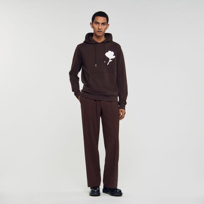 Sweatshirt à patch fleur