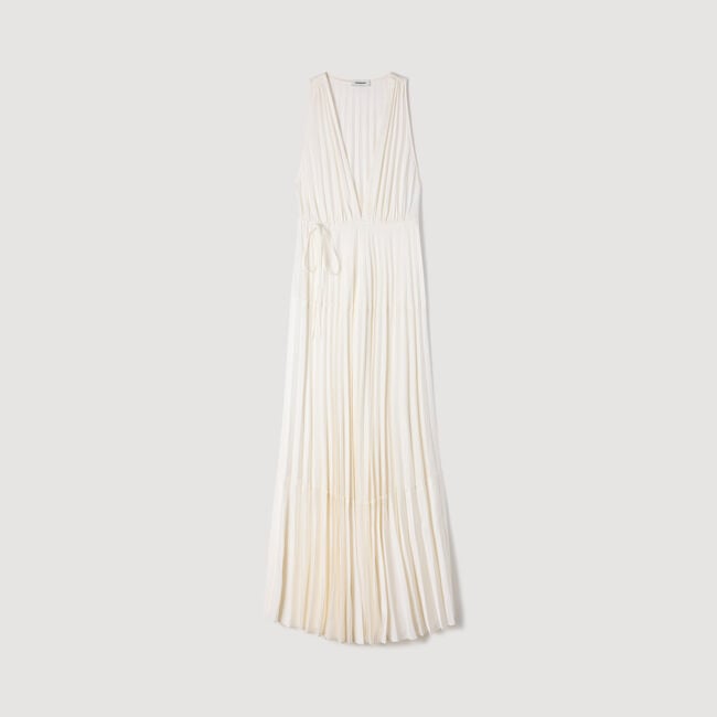 Robe longue pliss&eacute;e