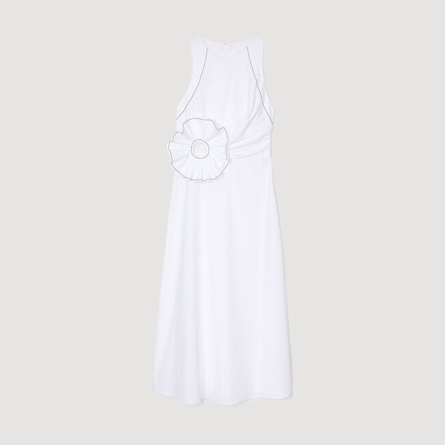 Robe longue à détail volant