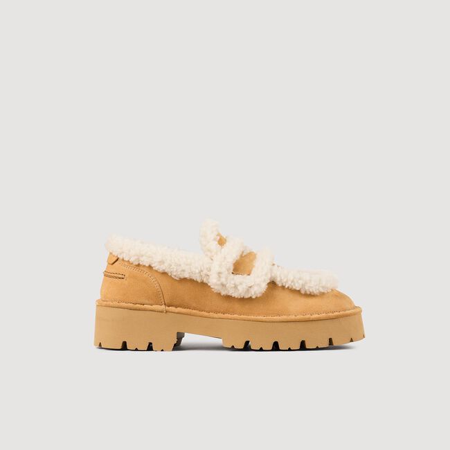 Mocassins en peau lainée
