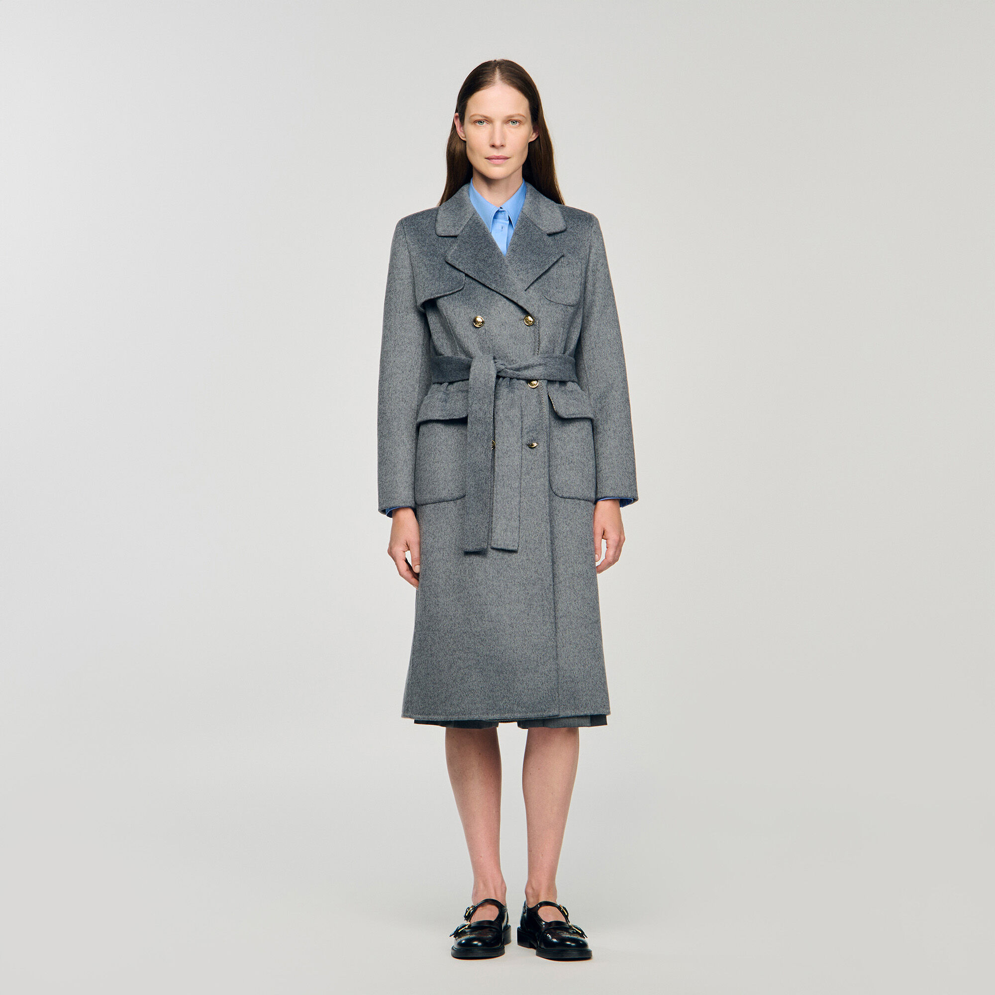 Manteau à carreaux double face