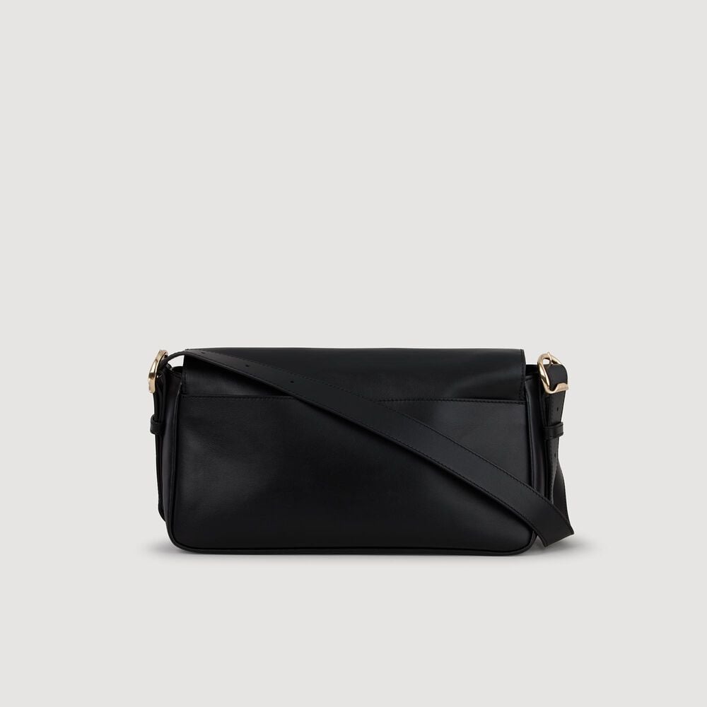 Sandro Sac en cuir lisse Le Mambo – Noir – vue 7