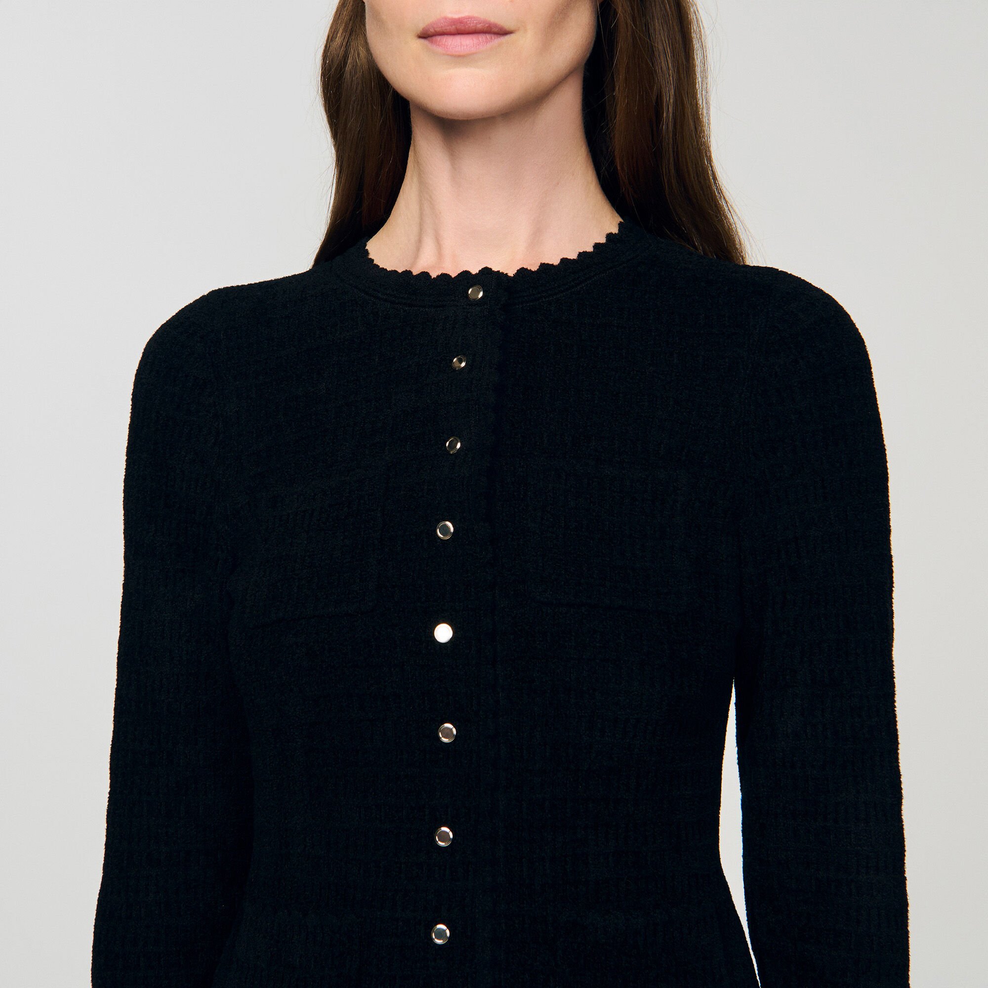Robe longue maille texturée
