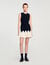Robe courte en maille bicolore