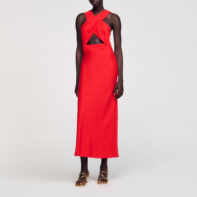 Robe longue crois&eacute;e