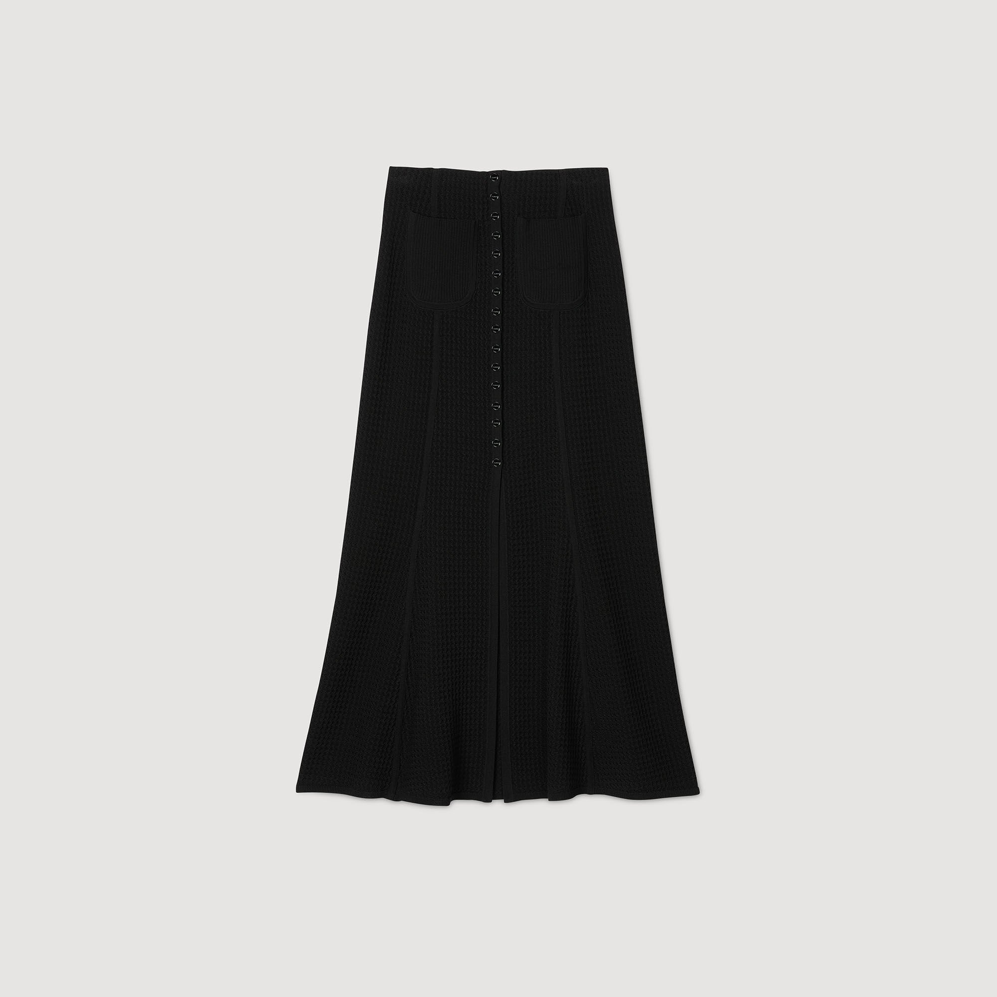 Jupe longue en maille fantaisie
