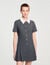 Robe courte plissée strassée