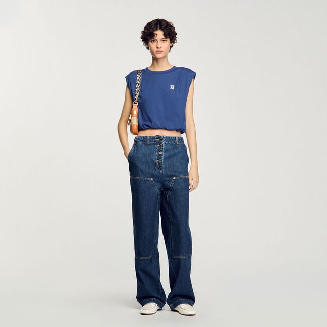T-shirt court drapé