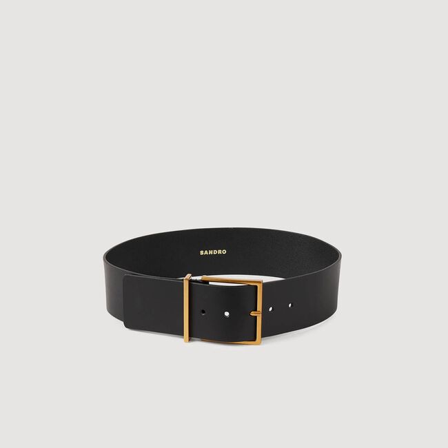 Ceinture large en cuir