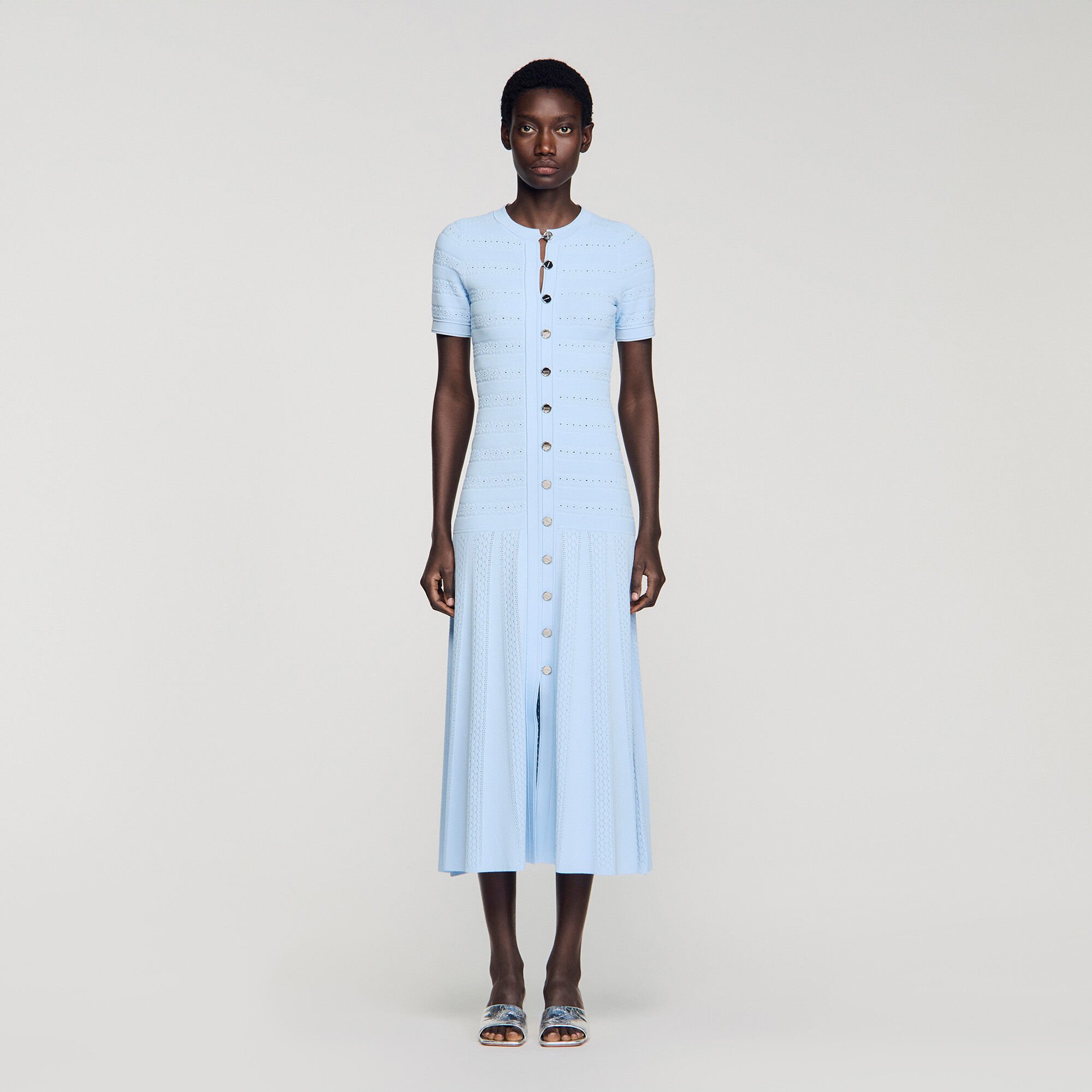 Robe longue en maille