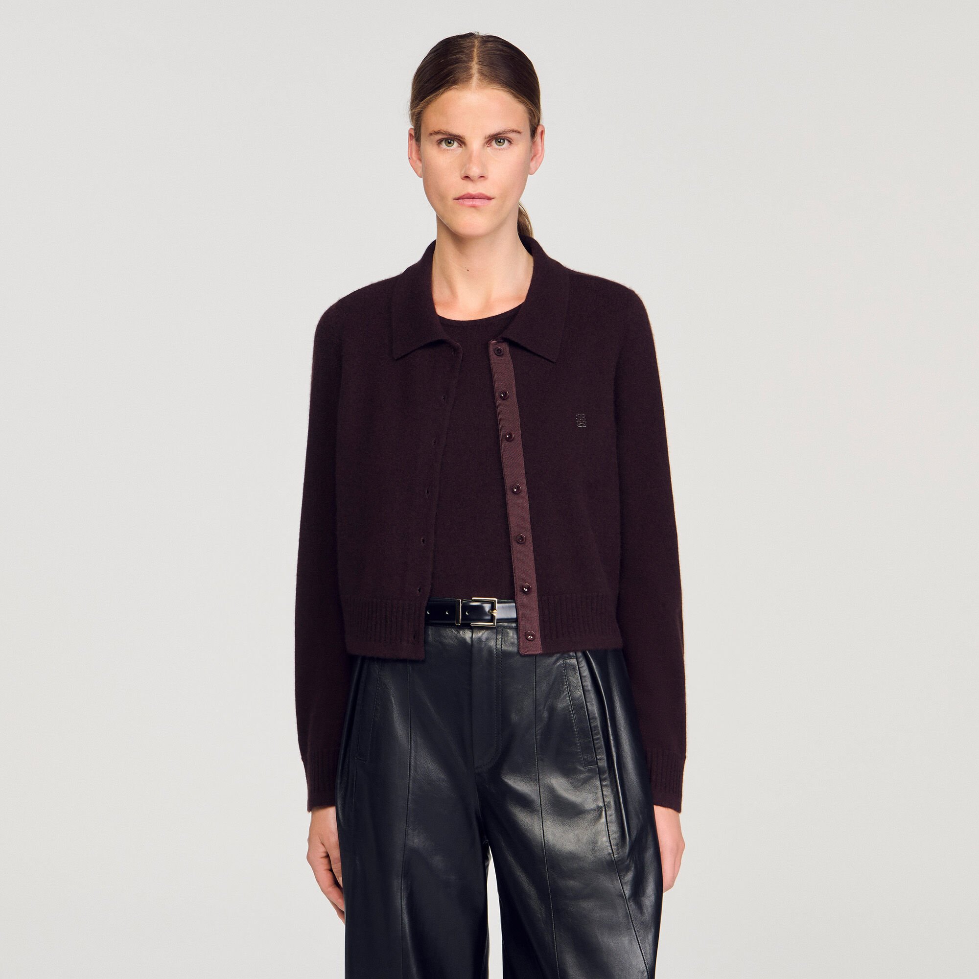 Cardigan à col chemise